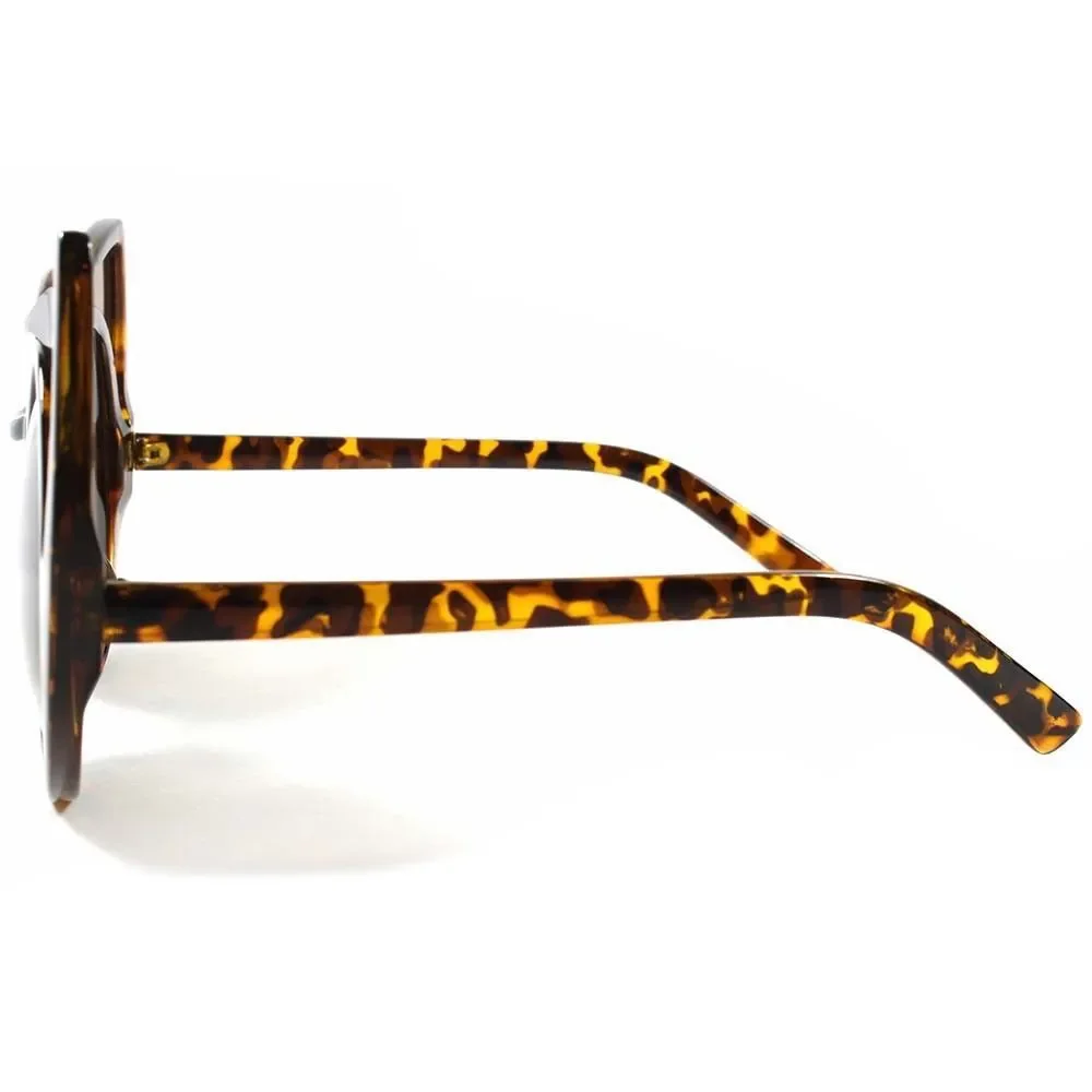 Retro Old Fashioned Party Funky Oversized Pointy Cat Eye Tortoise Sunglasses
